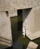 Abydos Osirion - height of columns