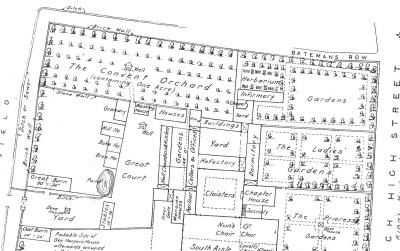 Conjectural plan of Priory